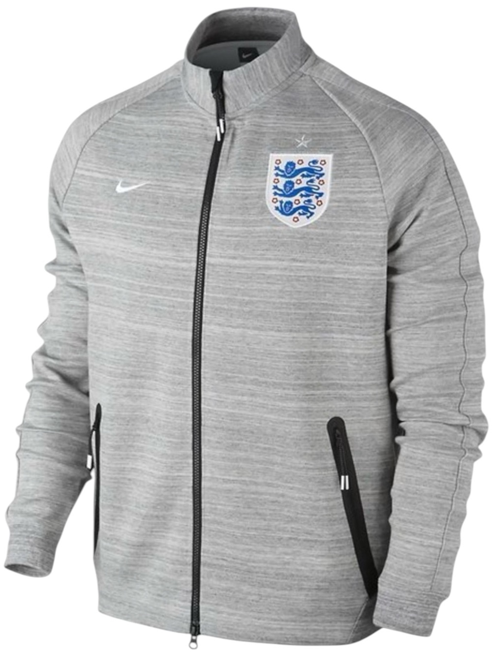 Vintage Nike England National Football Team Gray Zip Up Tech Fleece Jacket Men S